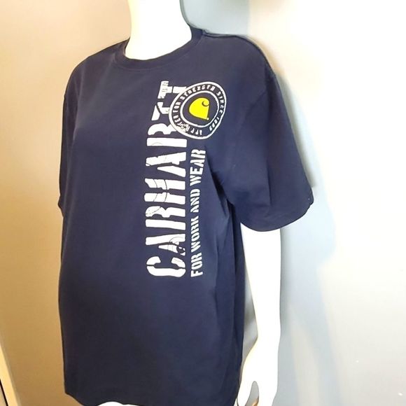 Navy Blue Carhartt Tee sz Medium - Picture 8 of 10